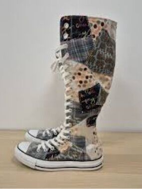 Converse Chuck Taylor All Star XXHi patchwork knee-high sneakers Y2K Rare Sz 4